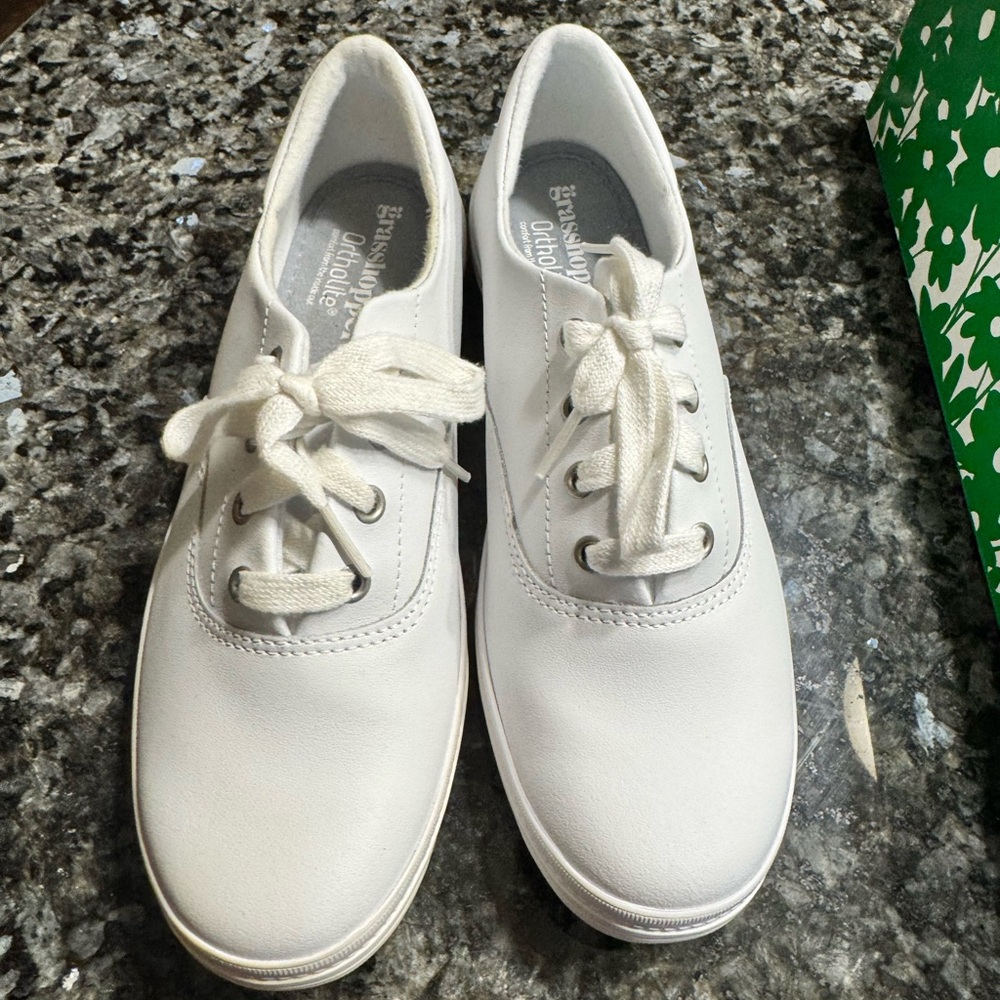 Grasshoppers White Leather Sneakers